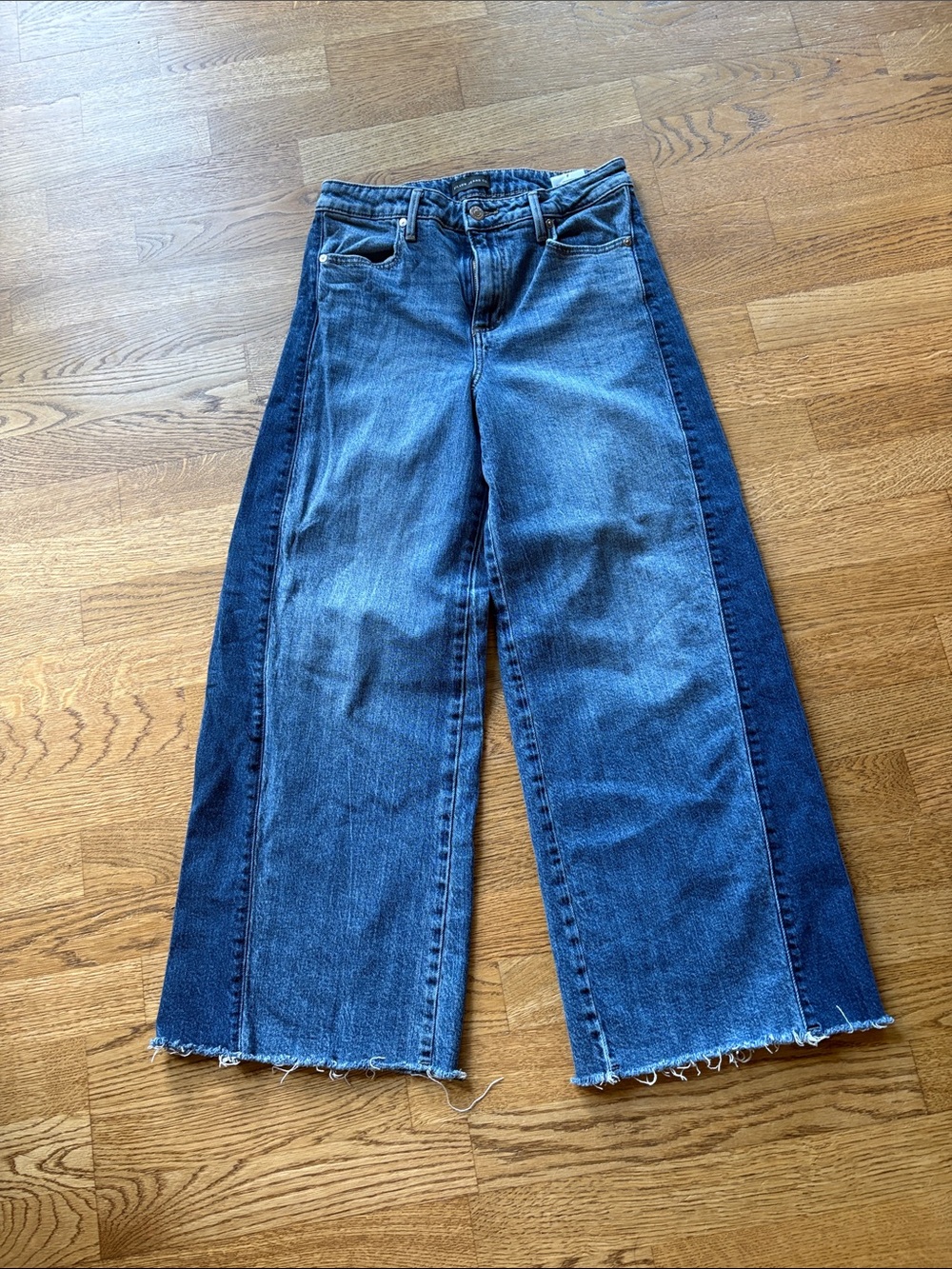 Silver Jeans Two-Tone Blue Wide-Leg Denim